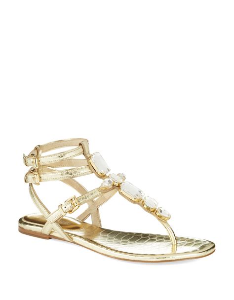 michael kors jayden ankle strap sandal|Jayden Embellished Leather Sandal .